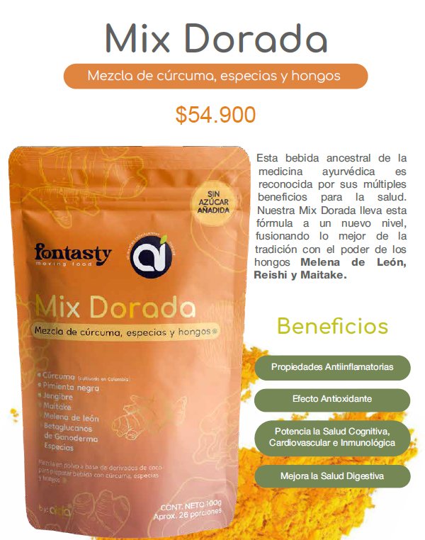 ✨ Mix Dorada – Mezcla de Cúrcuma, Especias y Hongos