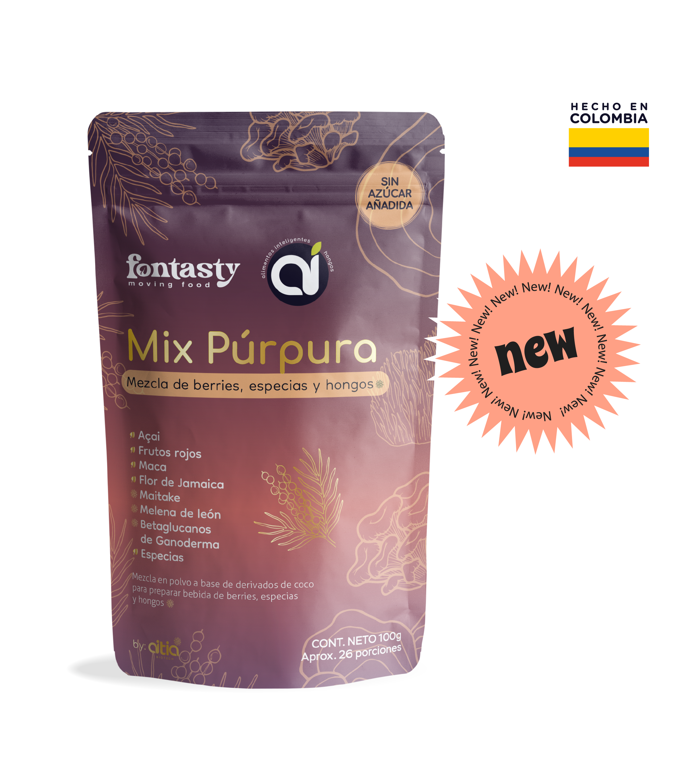 🌿 Mix Púrpura – Mezcla de Berries, Especias y Hongos