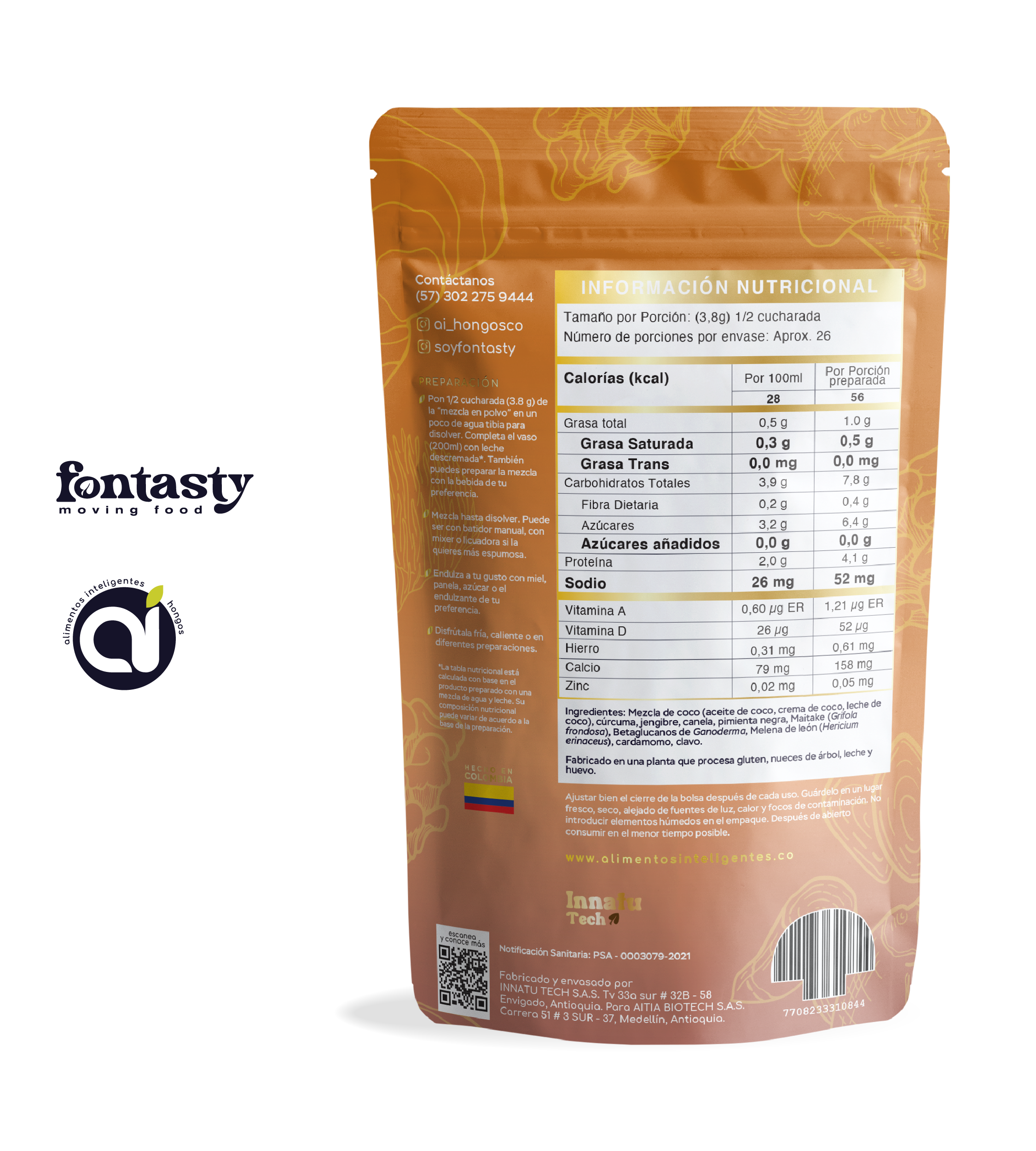 ✨ Mix Dorada – Mezcla de Cúrcuma, Especias y Hongos