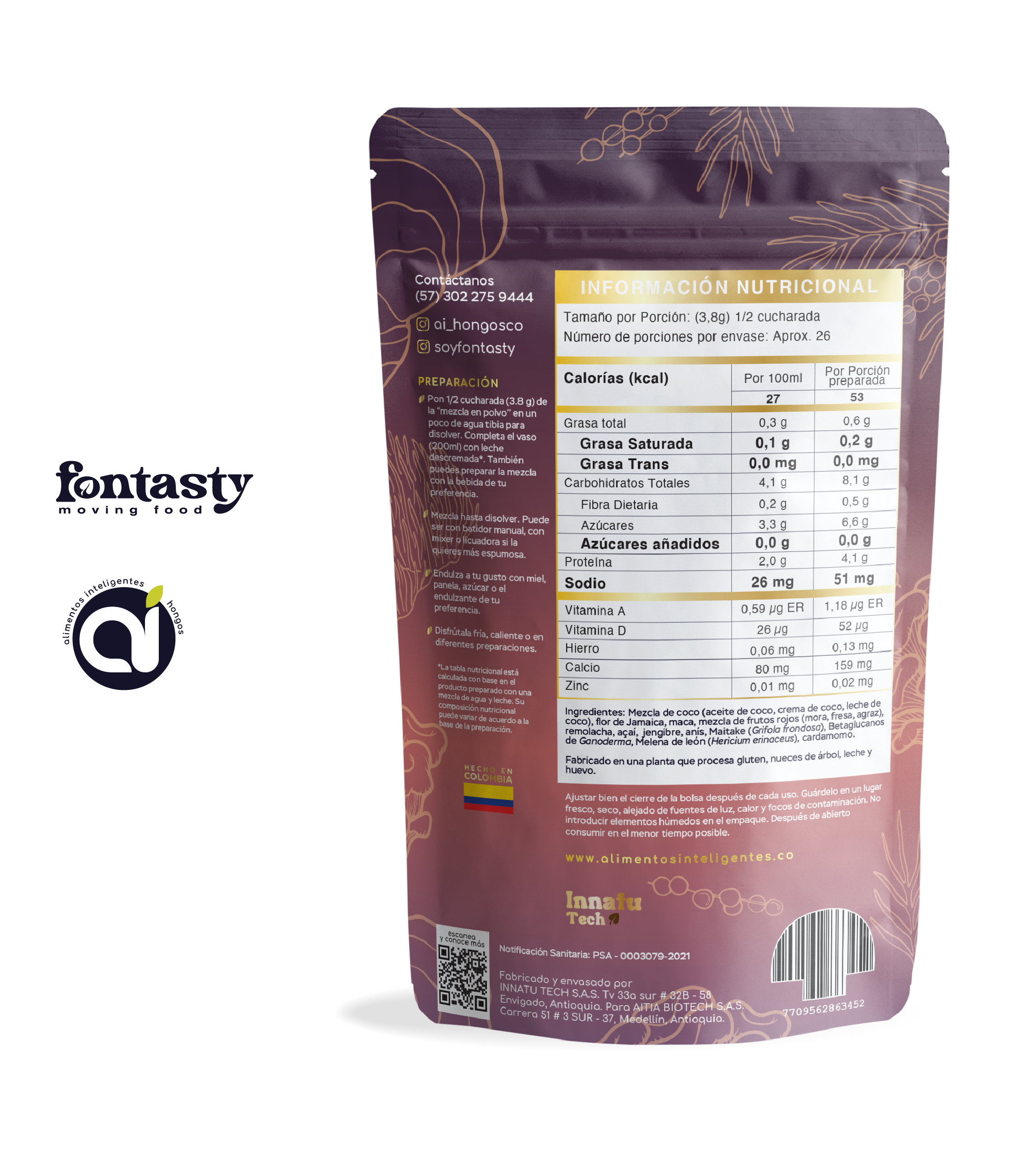 🌿 Mix Púrpura – Mezcla de Berries, Especias y Hongos