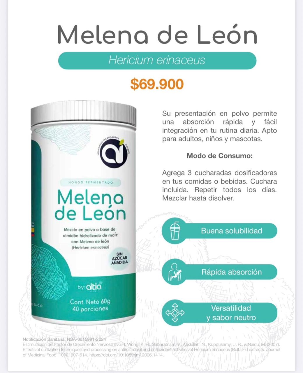 Melena de León (Hericium erinaceus)