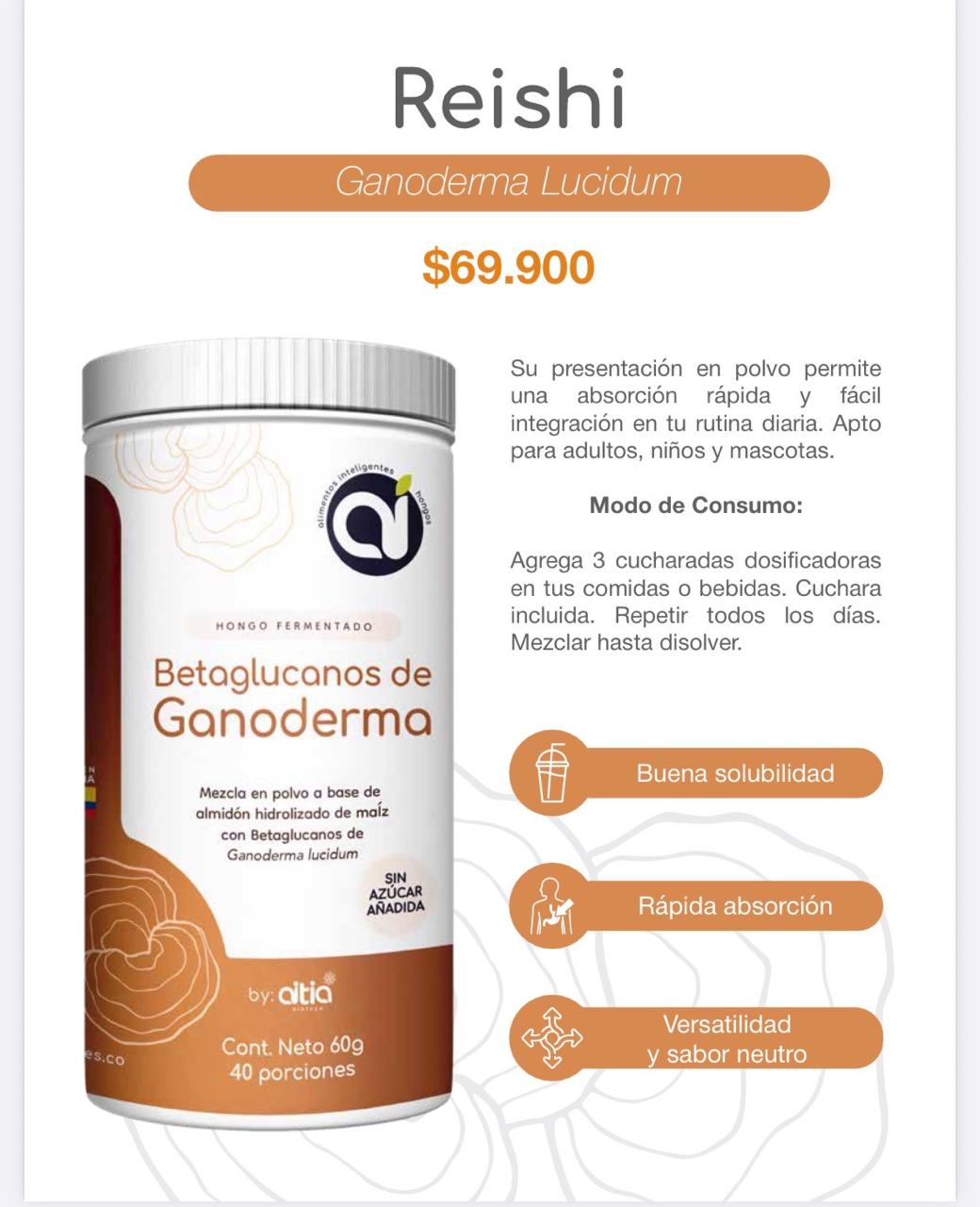 🍄 Reishi en Polvo (Ganoderma lucidum)